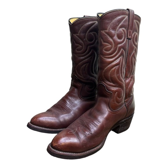 Unbranded Shoes Union Made Usa Brown Western Cowboy Leather Boots